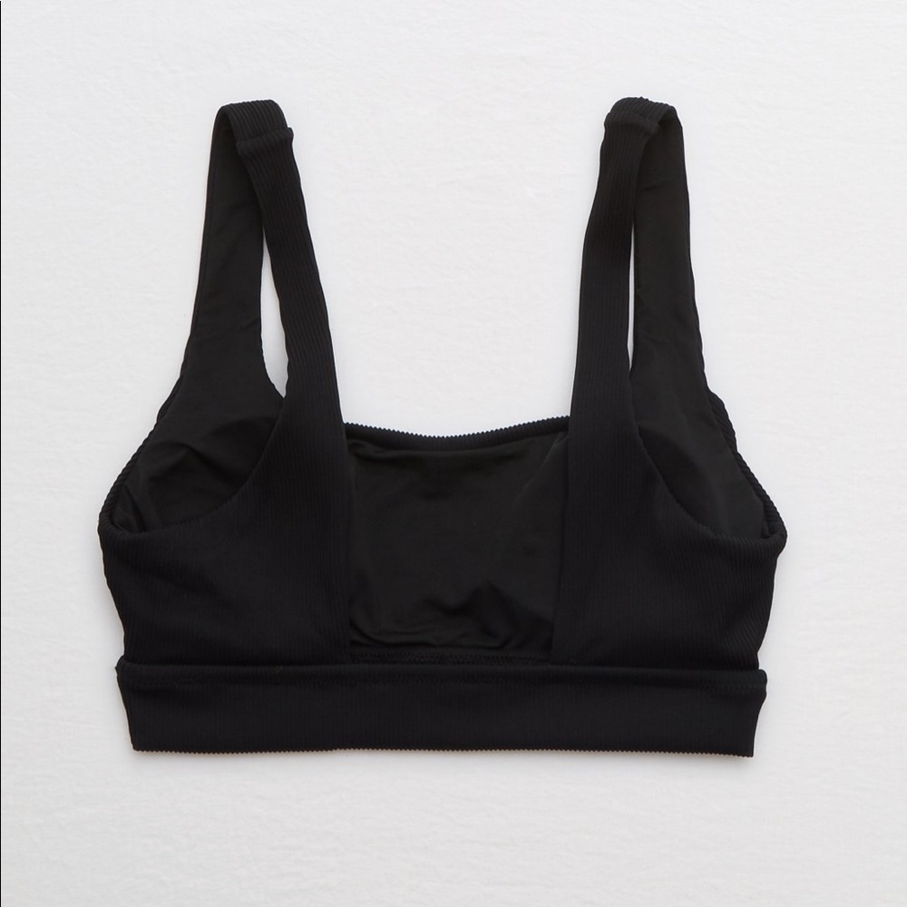 Aerie Ribbed Banded Wide Strap Scoop Bikini Top